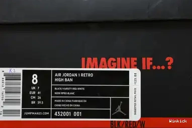 Retro 432001-001 Jordan Air 'Banned' 1 High 0612